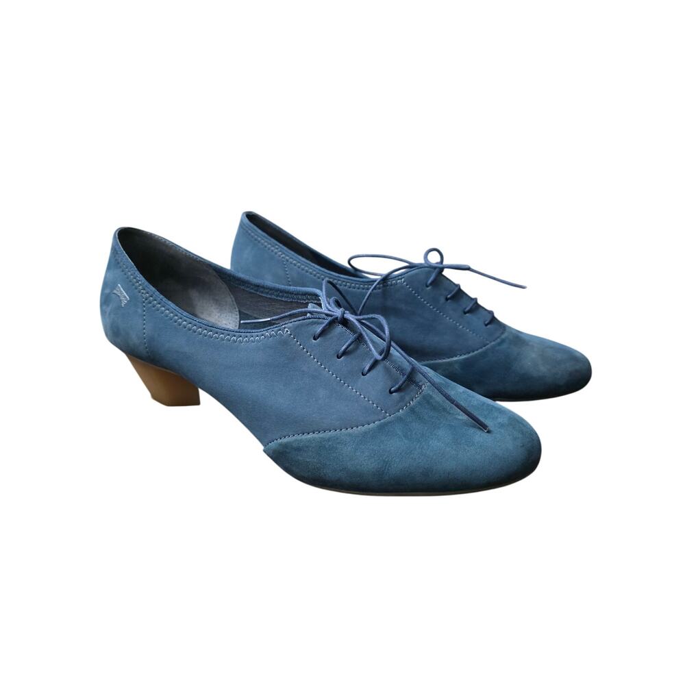 Camper Kim Blue Lace Up Heels Size 41